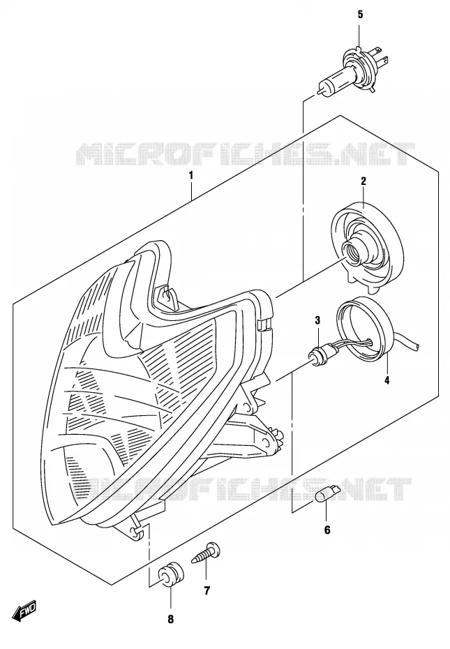 PHARE (GS500FK4 P24) Suzuki MOTO 500 GS-F 2004  GS500FUK4(P19)
