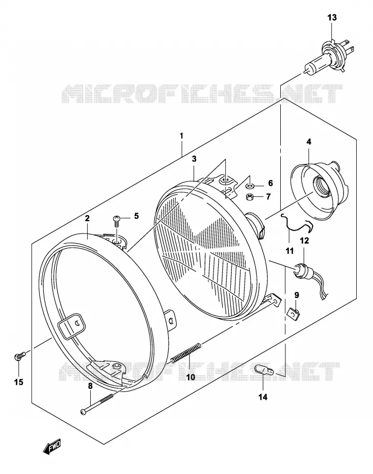 PHARE (GS500K4/UK4 P2, P19, P54) Suzuki MOTO 500 GS-F 2004  GS500FUK4(P19)