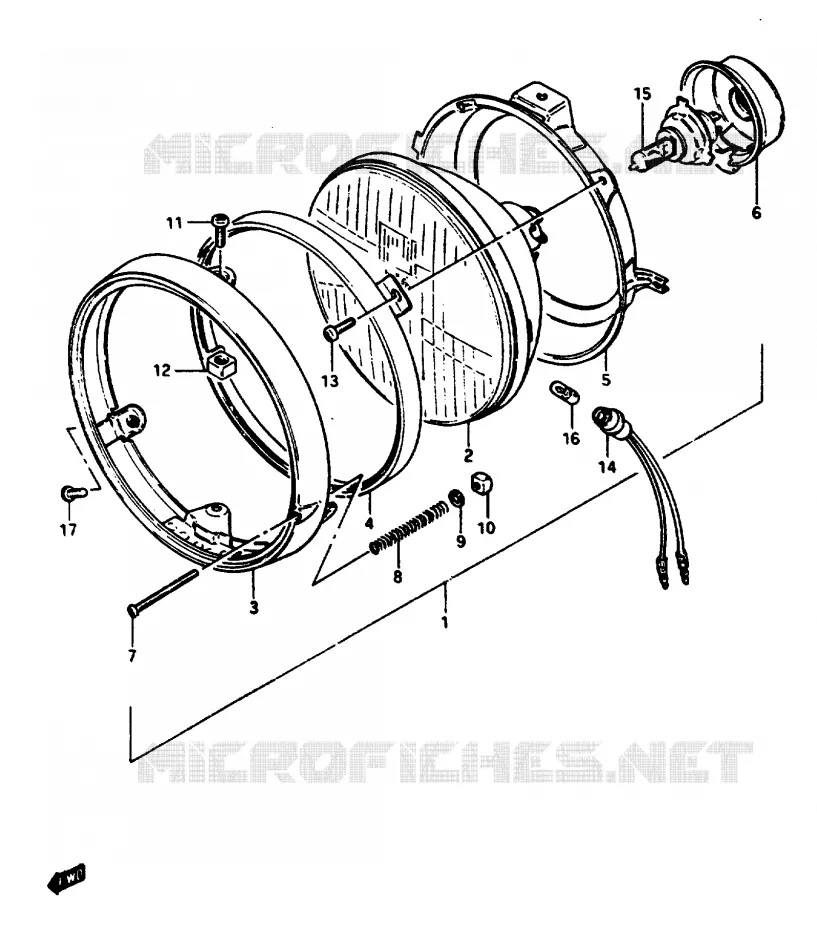 PHARE (GSX1100EE/EF/EG) Suzuki MOTO 1150 GS 1985  GS1150EFF(E/F/G)