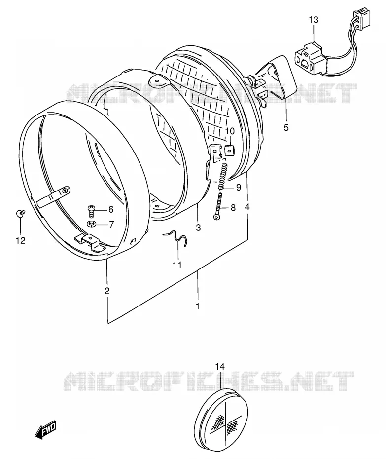 PHARE (MODELE N/R E30) Suzuki MOTO 125 GN 1989  GN125EK(E1)