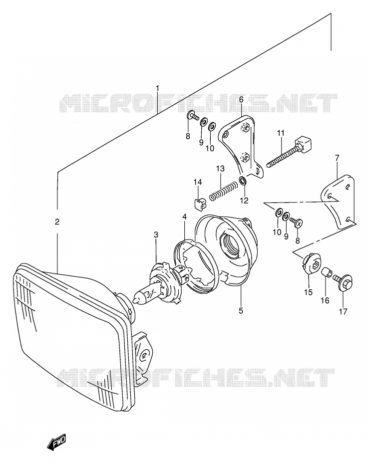 PHARE (P9) Suzuki MOTO 500 GS-E 1992  GS500EN(E2)