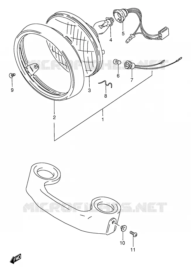 PHARE Suzuki MOTO 125 GN 1989  GN125K(E1)