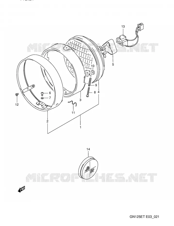 PHARE Suzuki MOTO 125 GN 1993  GN125EP(E3)