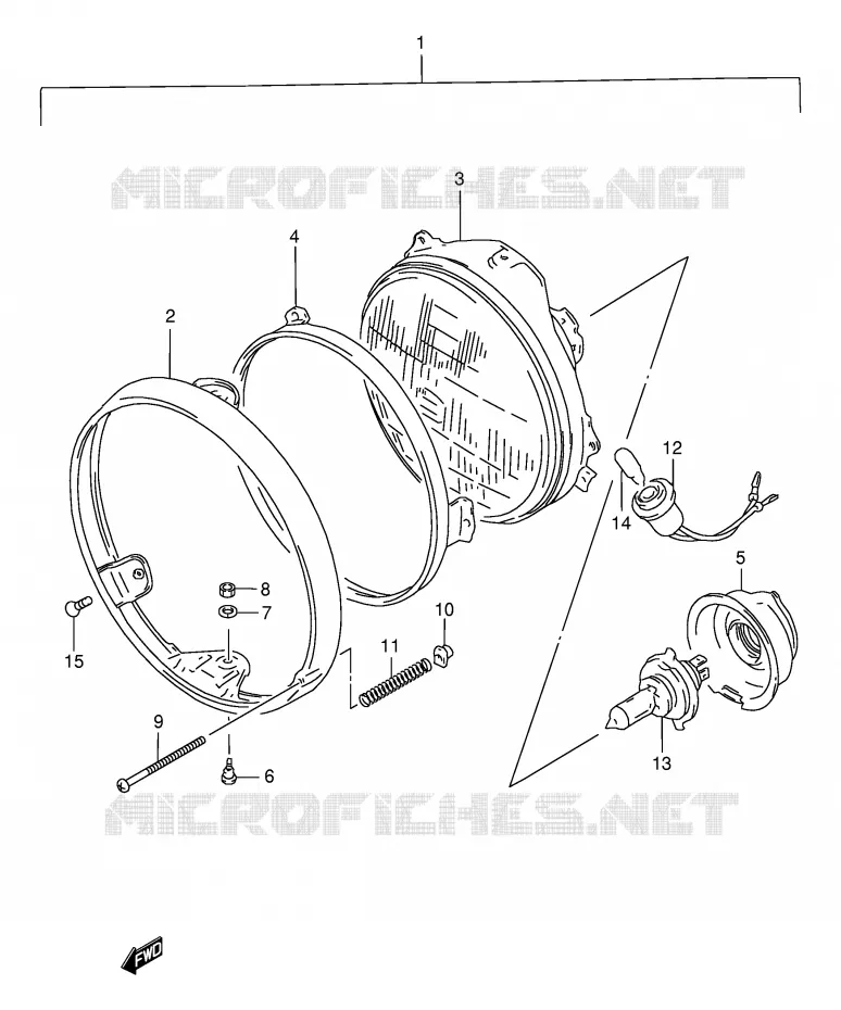 PHARE Suzuki MOTO 500 GS-E 2001  GS500UK1(E2)