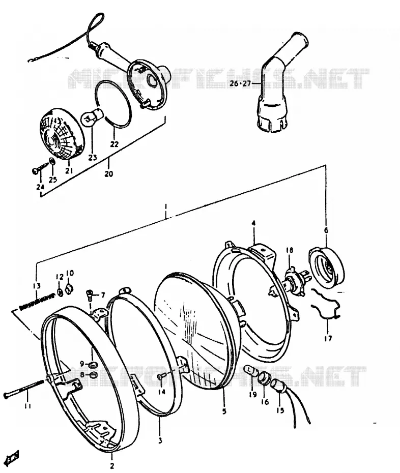 PIECES MARCHES SPECIAUX (E2) Suzuki MOTO 1000 GS 1978  GS1000EC(C/N)