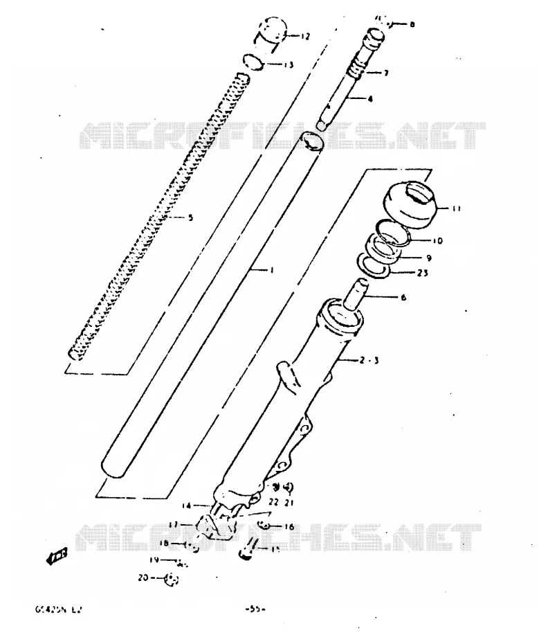 PIECES MARCHES SPECIAUX (E2) Suzuki MOTO 425 GS 1992  GS425EN(N)