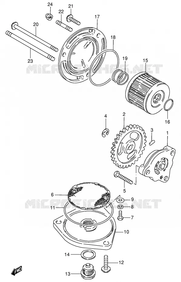 POMPE A HUILE Suzuki MOTO 125 GN 1994  GN125R(E1)