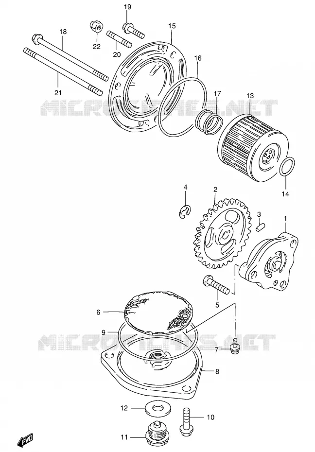 POMPE A HUILE Suzuki MOTO 125 GS 1983  GS125ESD(E1)