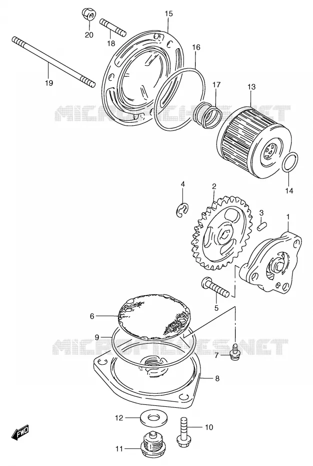 POMPE A HUILE Suzuki MOTO 125 GS 1999  GS125SUX(E71)