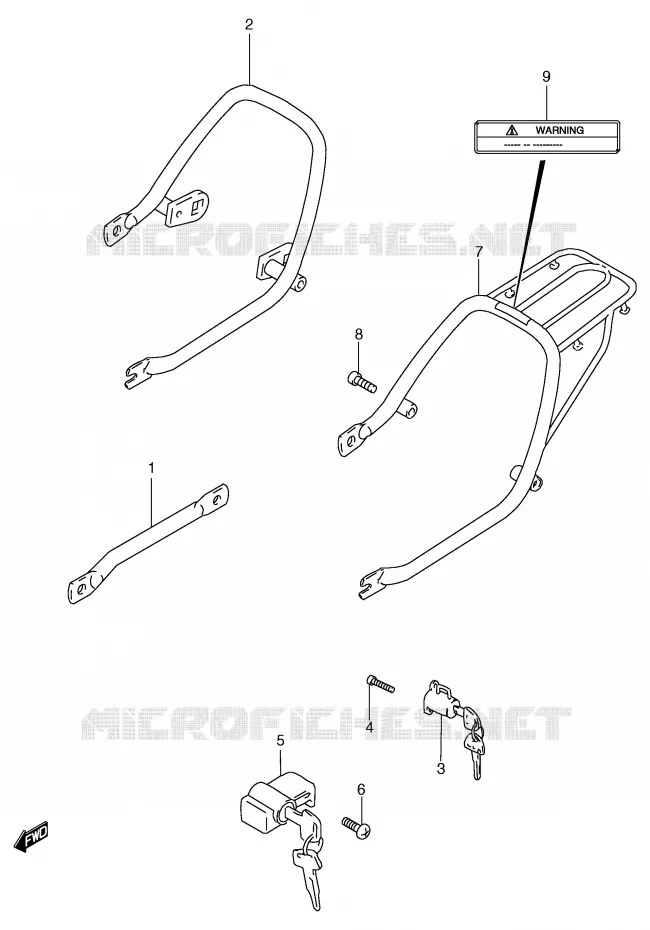 PORTE PAQUET Suzuki MOTO 125 GS 1999  GS125UX(E71)