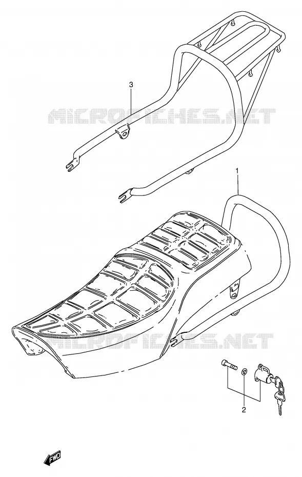PORTE PAQUET Suzuki MOTO 250 GN 1998  GN250EW(E2)