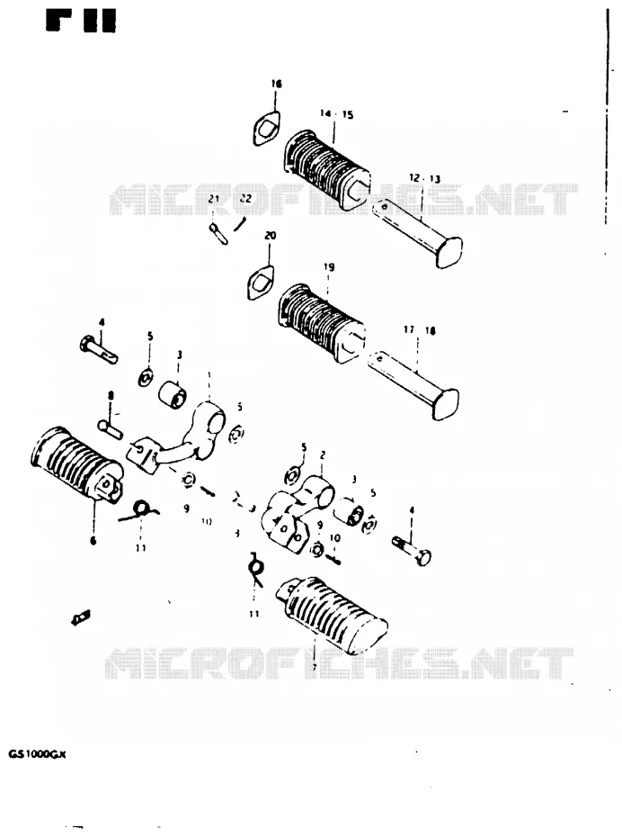 REPOSE PIED Suzuki MOTO 1000 GS 1981  GS1000GX(X/T)