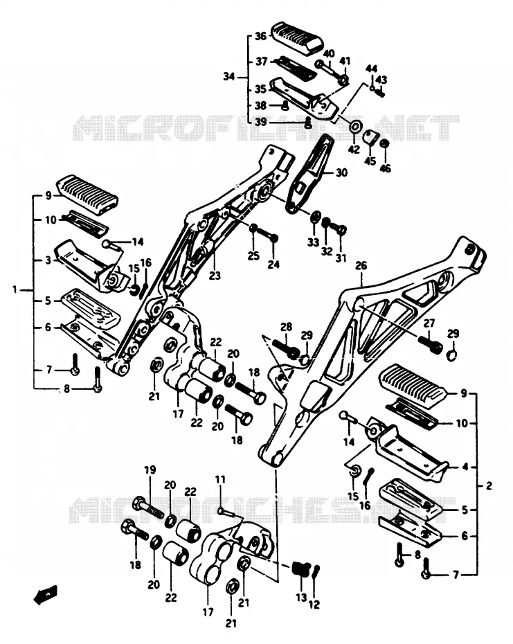 REPOSE PIED Suzuki MOTO 1150 GS 1986  GS1150EFG(E/F/G)