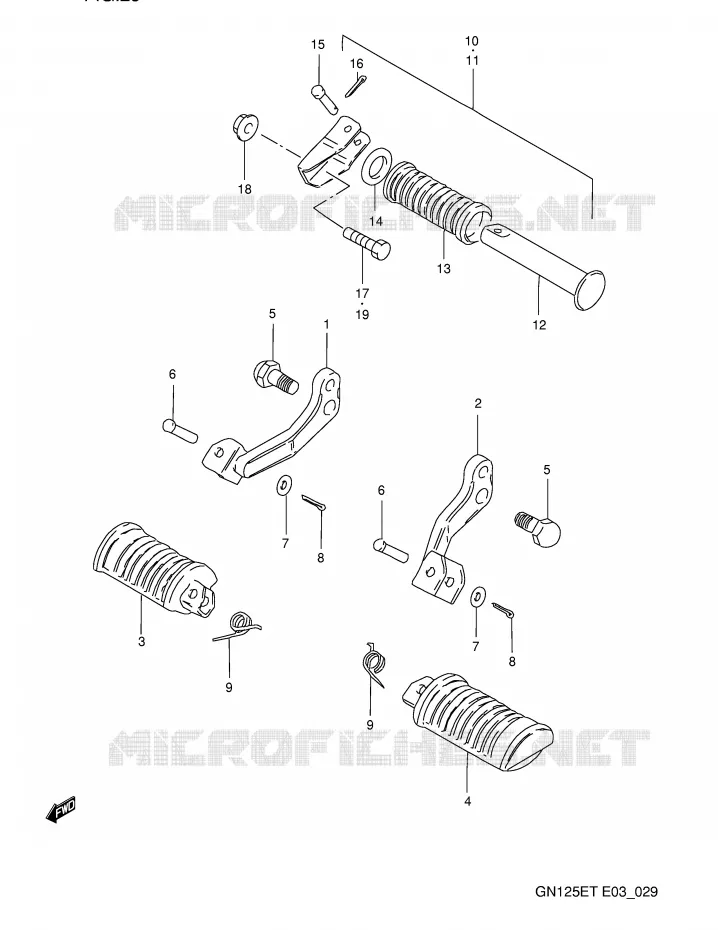 REPOSE PIED Suzuki MOTO 125 GN 1994  GN125ER(E3)