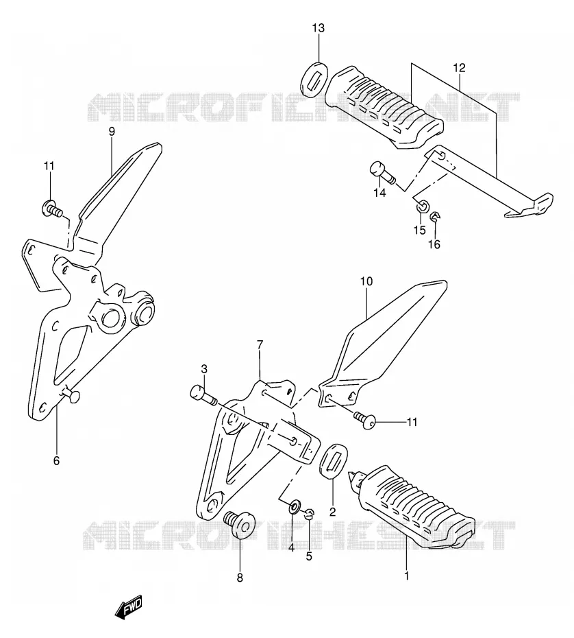 REPOSE PIED Suzuki MOTO 500 GS-E 1989  GS500EUK(E2)