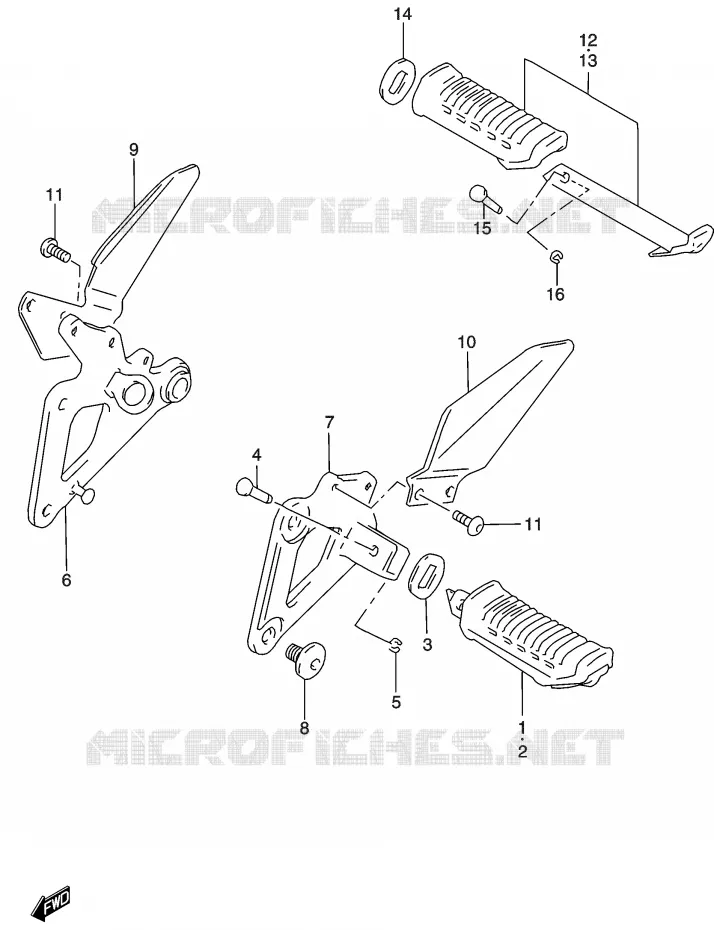 REPOSE PIED Suzuki MOTO 500 GS-E 2003  GS500K3(P19)