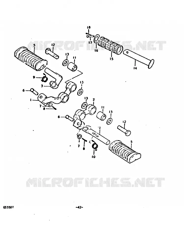 REPOSE PIED Suzuki MOTO 550 GS 1980  GS550DT(T)