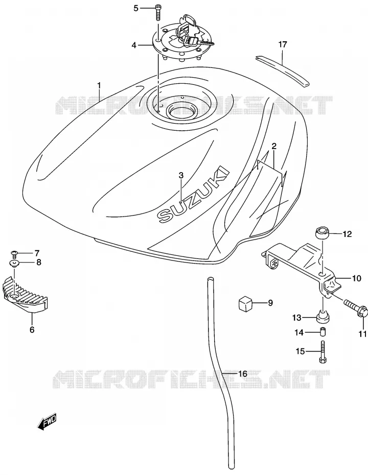 RESERVOIR D'ESSENCE Suzuki MOTO 500 GS-E 2003  GS500HUK3(P19)