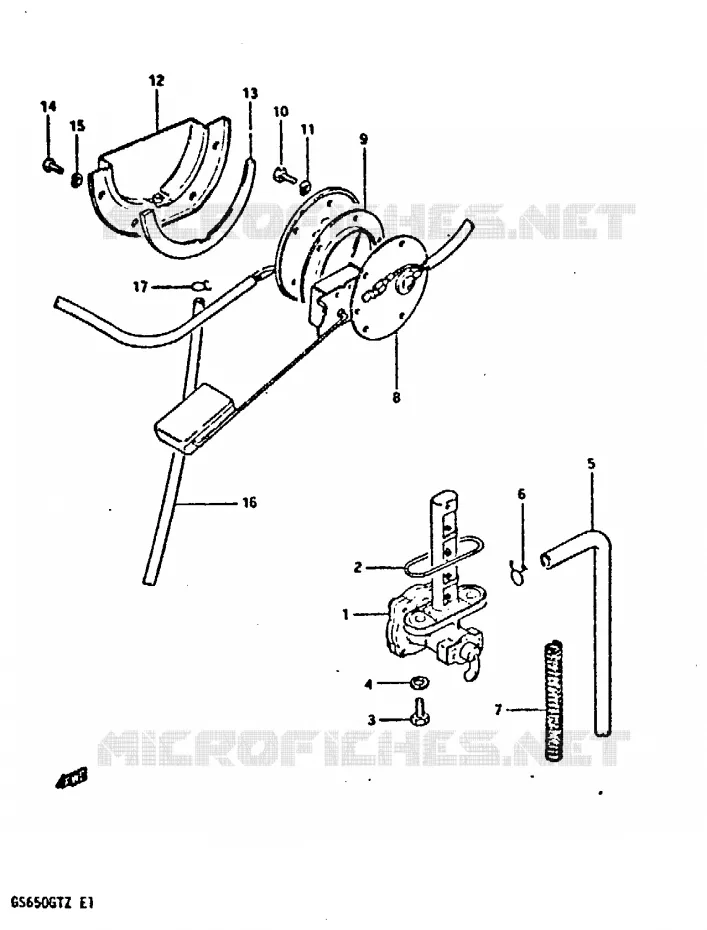 ROBINET D'ESSENCE (MODELE Z) Suzuki MOTO 650 GS 1982  GS650GTZ(X/Z)