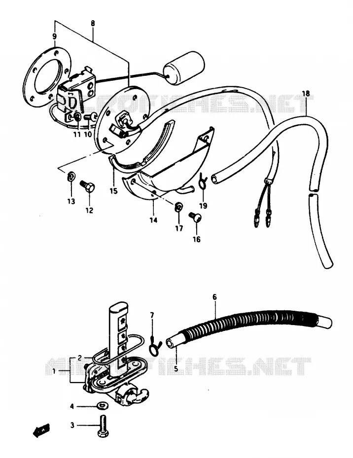 ROBINET D'ESSENCE Suzuki MOTO 1150 GS 1985  GS1150ESF(E/F/G)