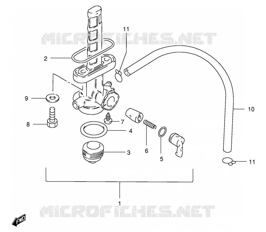 ROBINET D'ESSENCE Suzuki MOTO 125 GS 1990  GS125ESL(E1)