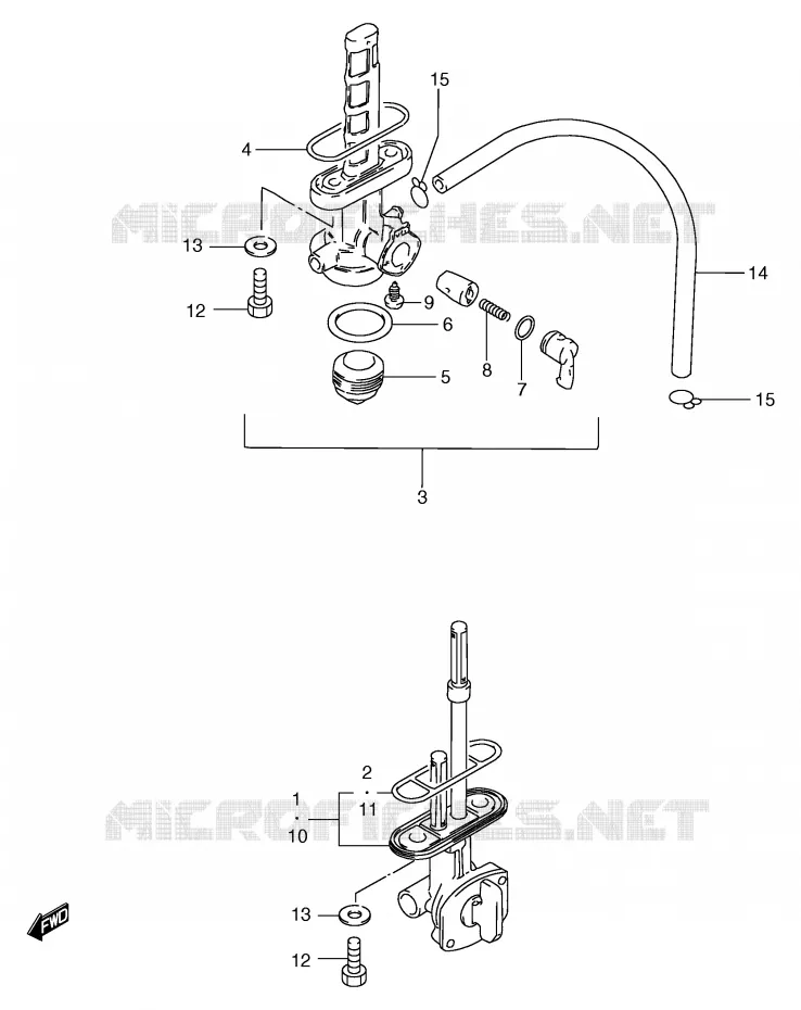 ROBINET D'ESSENCE Suzuki MOTO 125 GS 1999  GS125SX(E71)