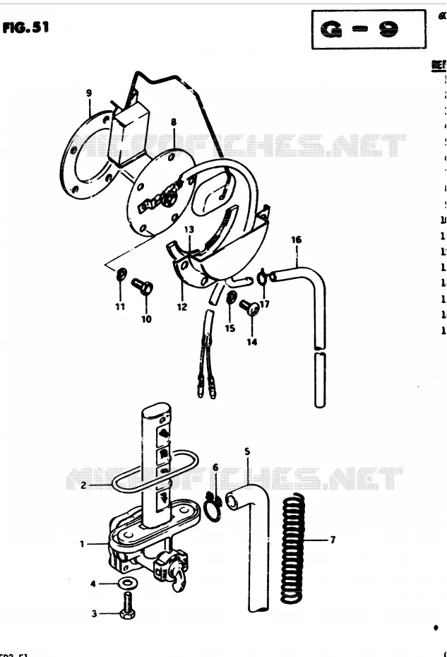 ROBINET D'ESSENCE Suzuki MOTO 450 GS 1982  GS450Z(2/Z/D)