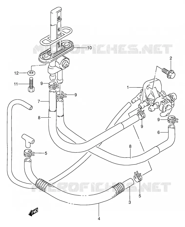 ROBINET D'ESSENCE Suzuki MOTO 500 GS-E 1995  GS500ES(E2)