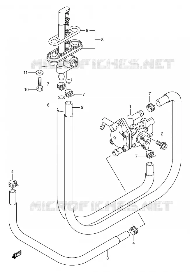 ROBINET D'ESSENCE Suzuki MOTO 500 GS-E 2002  GS500K2(E2)