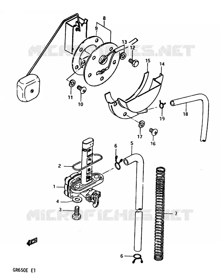 ROBINET D'ESSENCE Suzuki MOTO 650 TEMPTER 1984  GR650E(D/E)