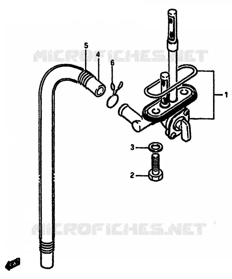 ROBINET D'ESSENCE Suzuki MOTO 750 GSX-R 1986  GSX-R750G(F/G/H)