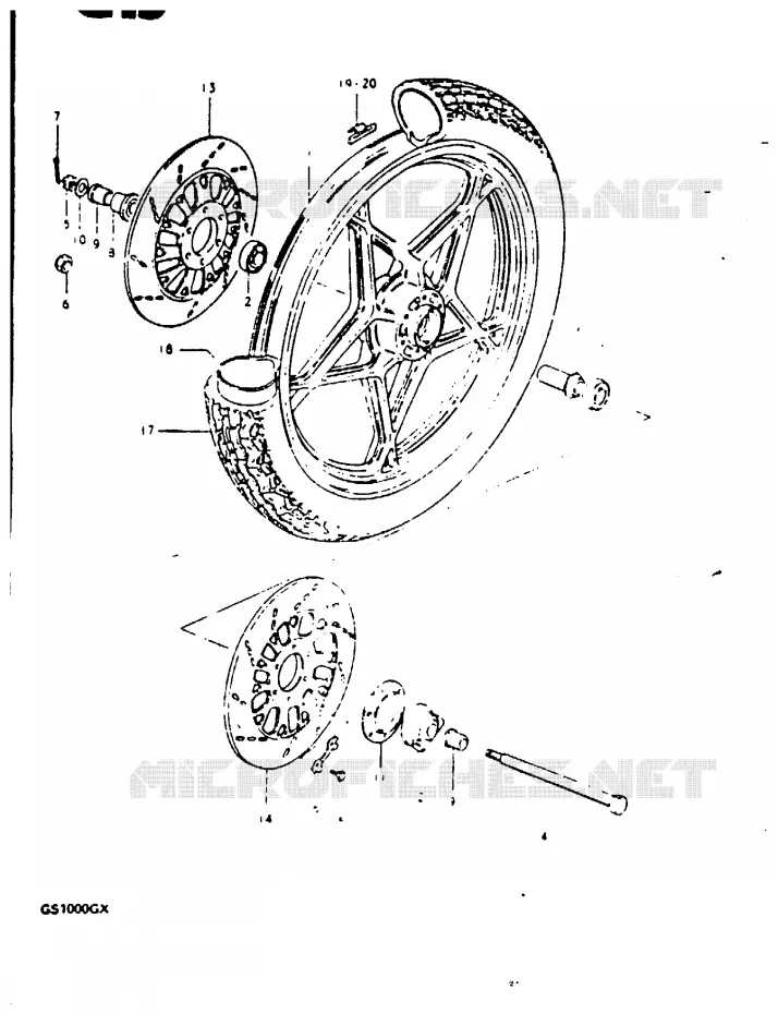 ROUE AVANT Suzuki MOTO 1000 GS 1980  GS1000GT(X/T)