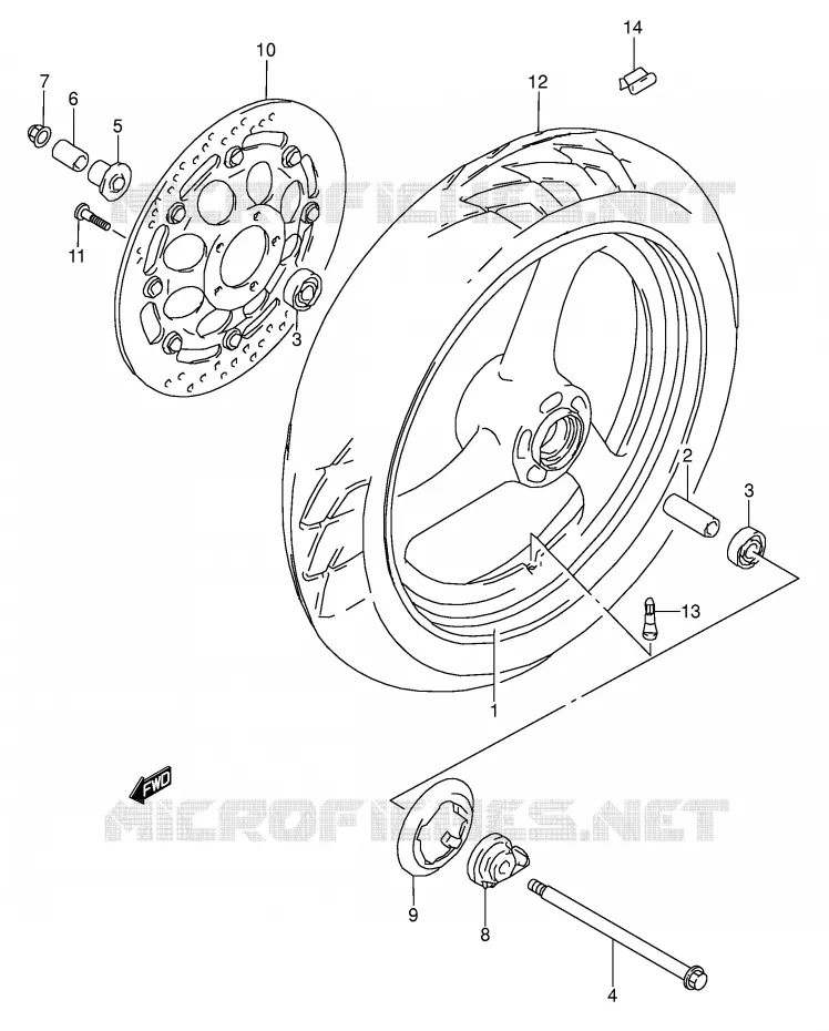 ROUE AVANT Suzuki MOTO 500 GS-E 1989  GS500EUK(E2)