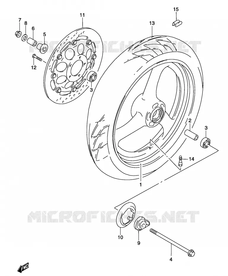 ROUE AVANT Suzuki MOTO 500 GS-F 2004  GS500FK4(P19)