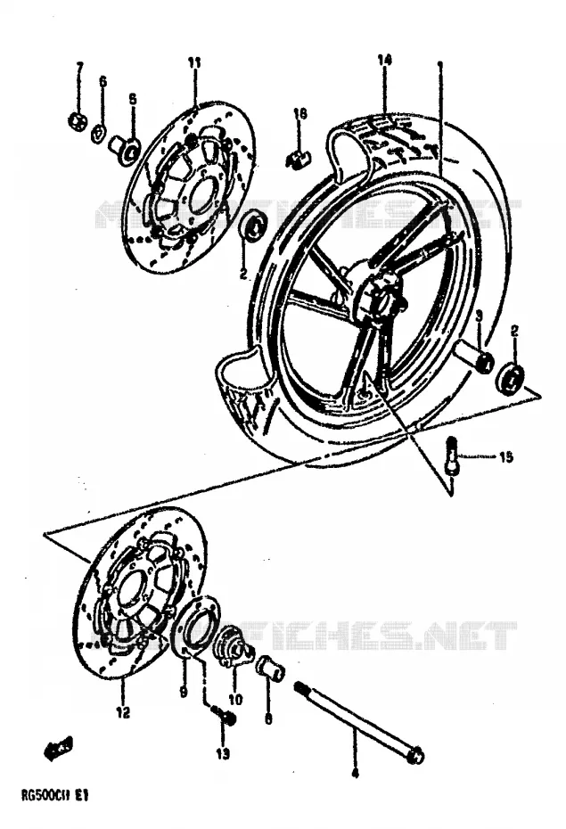 ROUE AVANT Suzuki MOTO 500 RG 1987  RG500CH(E1)