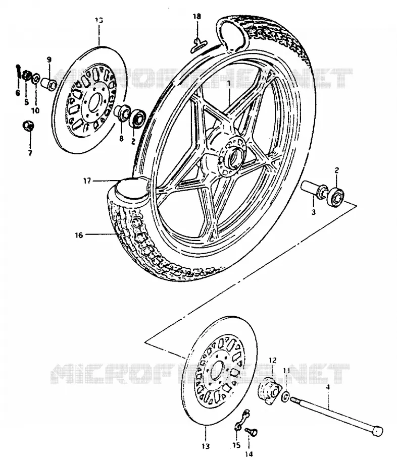 ROUE AVANT Suzuki MOTO 550 GS 1982  GS550LZ