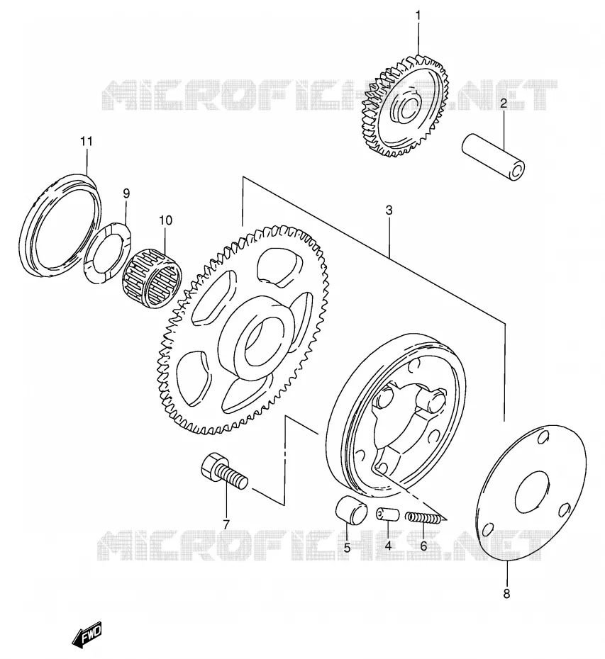 ROUE LIBRE DE DEMARREUR Suzuki MOTO 250 GN 1992  GN250N(E2)