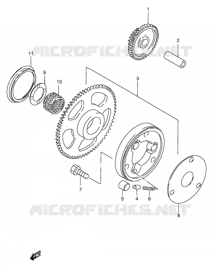 ROUE LIBRE DE DEMARREUR Suzuki MOTO 250 GN 1998  GN250W(E2)