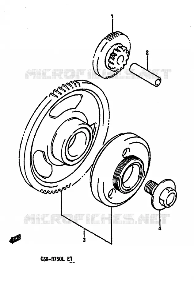 ROUE LIBRE DE DEMARREUR Suzuki MOTO 750 GSX-R 1988  GSX-R750J(J/K/L)