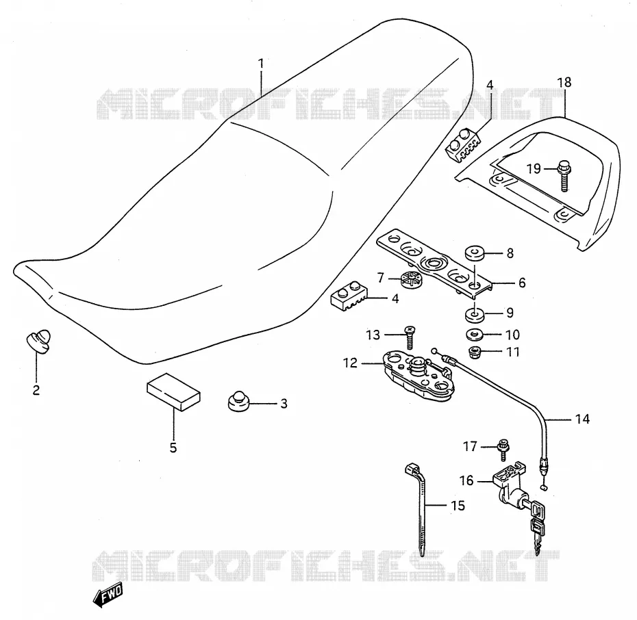 SELLE Suzuki MOTO 500 GS-E 1989  GS500EK(E28)