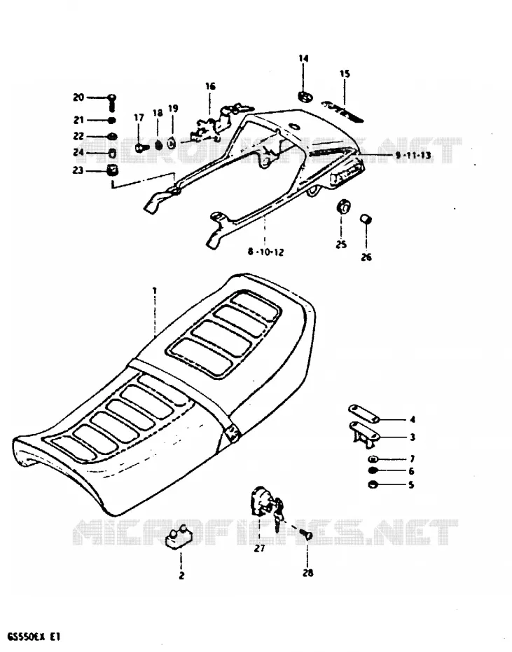 SELLE Suzuki MOTO 550 GS 1981  GS550X(X)