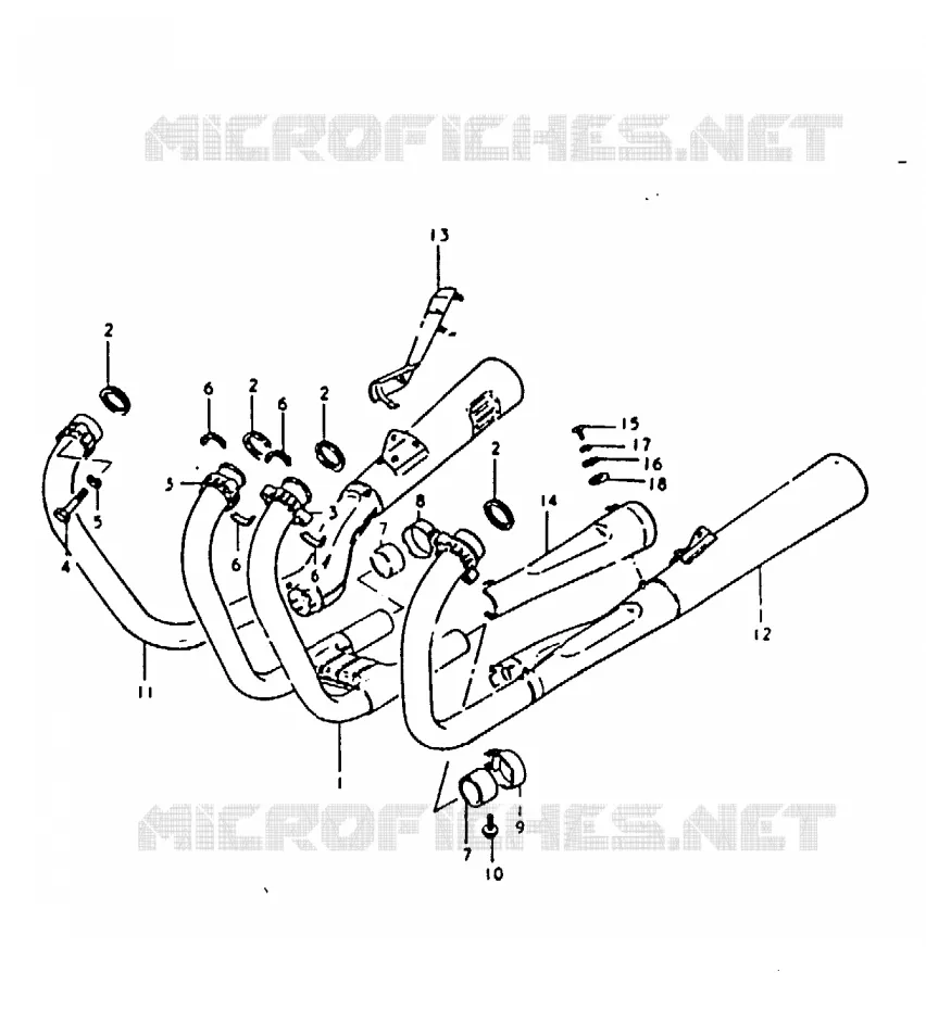 SILENCIEUX Suzuki MOTO 1100 GSX 1981  GSX1100X(T/X)
