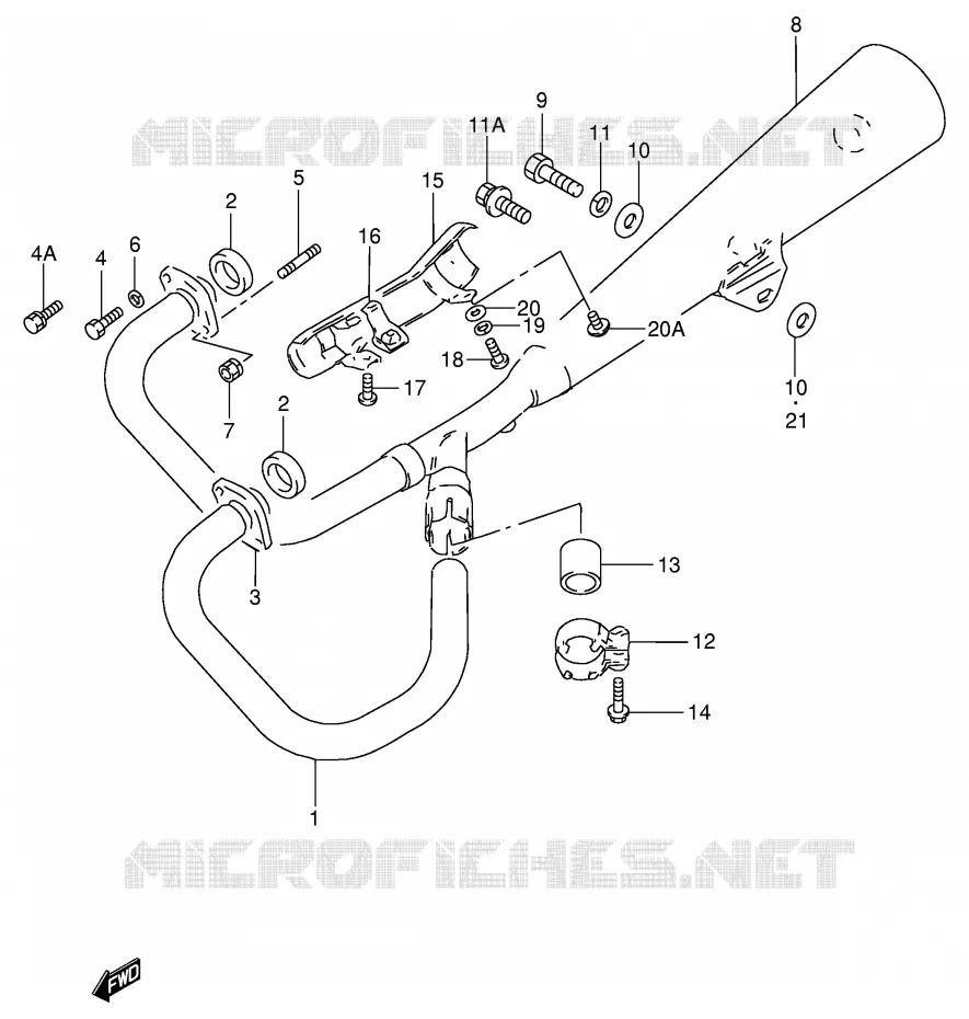 SILENCIEUX Suzuki MOTO 250 GN 1988  GN250J(E2)