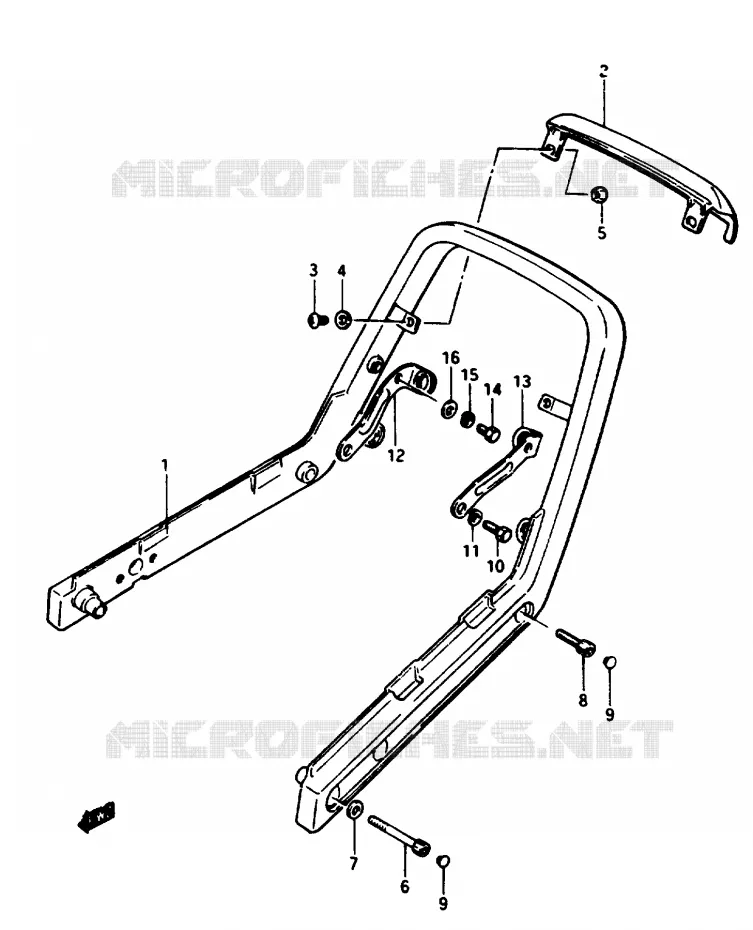 SUPPORT DOSSERET Suzuki MOTO 1150 GS 1985  GS1150ESF(E/F/G)