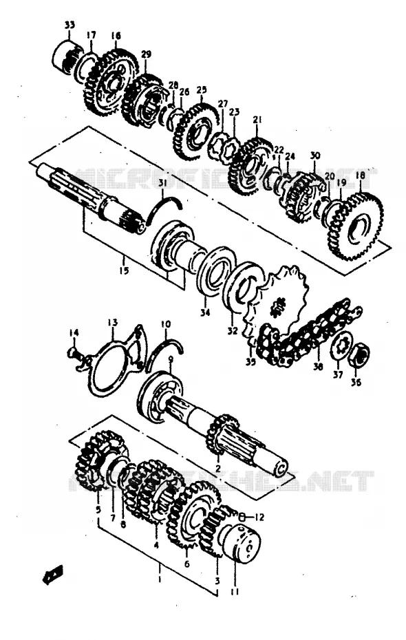 TRANSMISSION Suzuki MOTO 400 GS 1978  GS400EC(C/N)