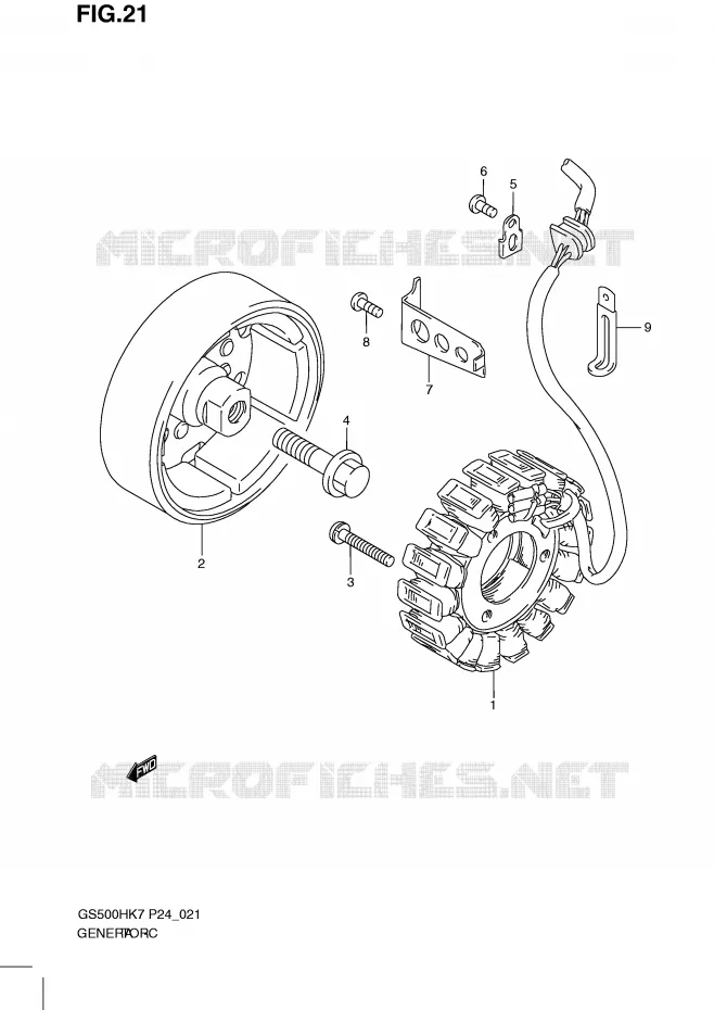 ALTERNATEUR Suzuki MOTO 500 GS-E 2010  GS500HL0(P24)