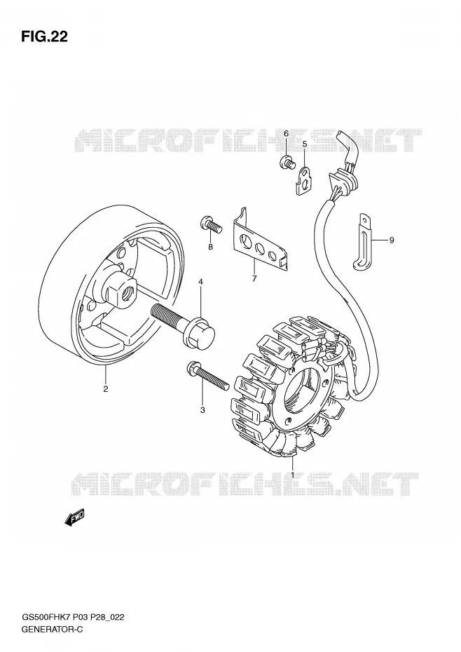 ALTERNATEUR Suzuki MOTO 500 GS-F 2010  GS500FHL0(P3)
