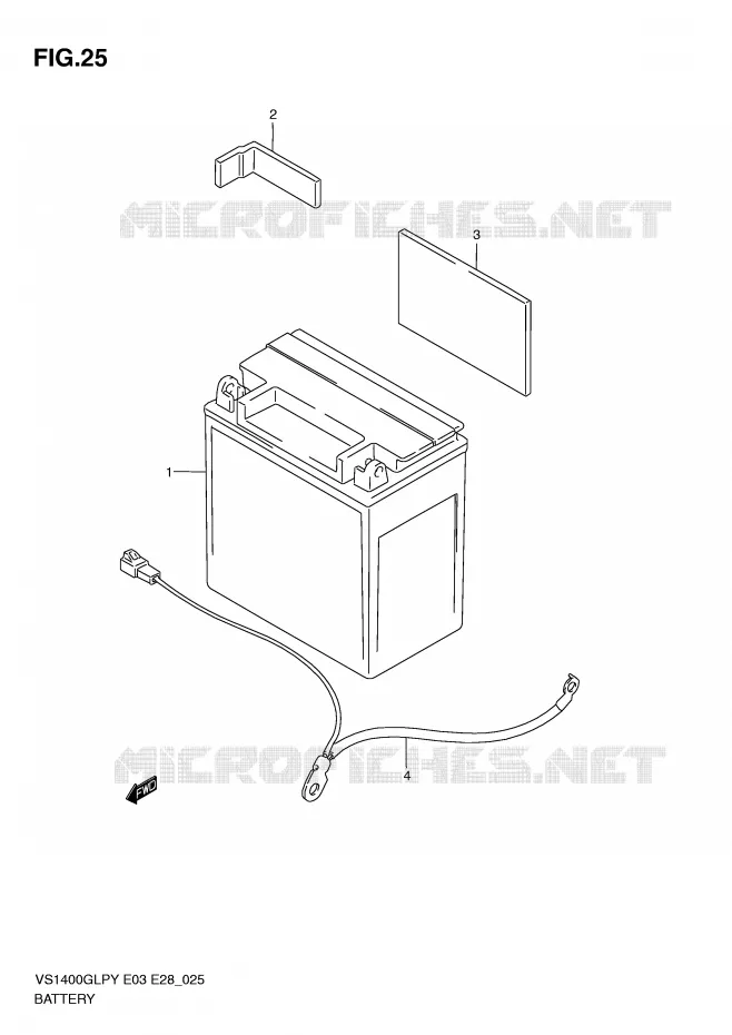 BATTERIE Suzuki MOTO 1400 INTRUDER 2000  VS1400GLPY(E3/E28)
