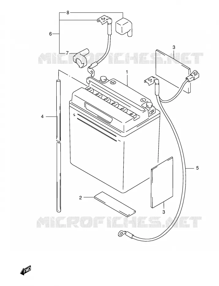 BATTERIE Suzuki MOTO 500 GS-E 1998  GS500EUW(E2)