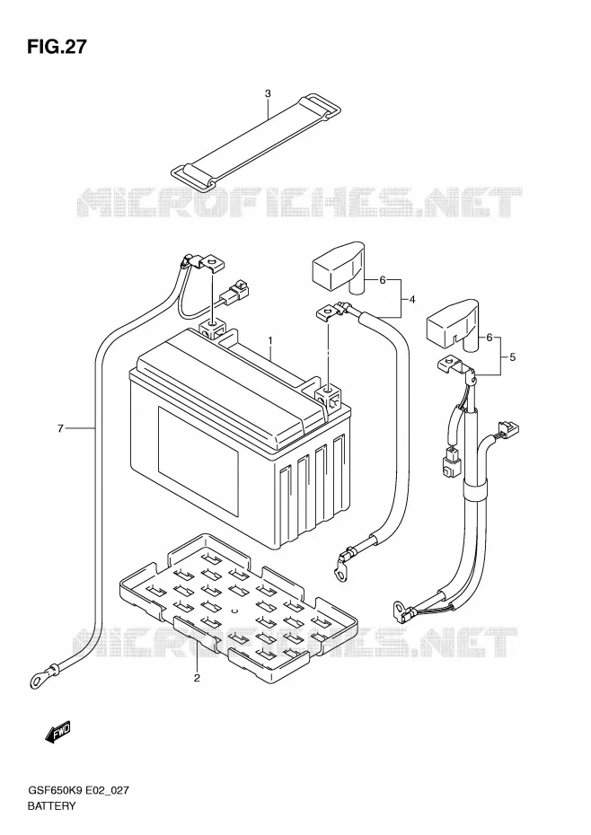 BATTERIE Suzuki MOTO 650 BANDIT 2010  GSF650SL0(E2)